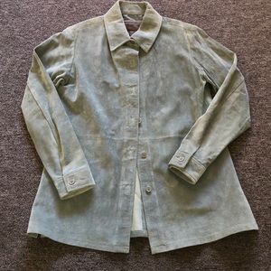 Vintage Brandon Thomas green jacket, 100% leather